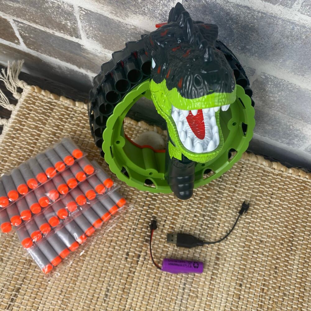 NEW Northlet Hand Ring Dinosaur Launcher Soft Foam Darts Automatic Rechargeable